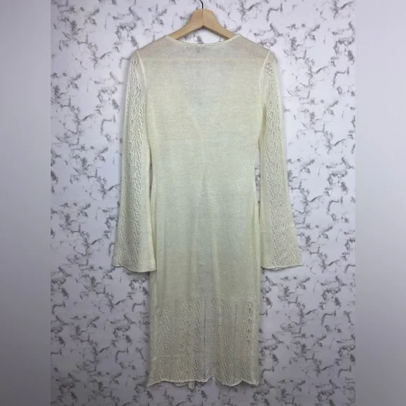 Hale Bob Knit Mohair Cardigan Floral Detail